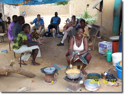 cooking a meal